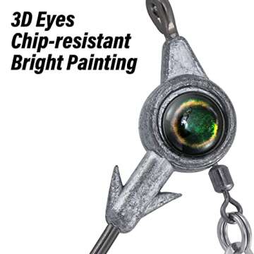 Dr.Fish 10 Pack Underspin Jigs for Freshwater Fishing