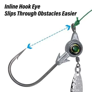 Dr.Fish 10 Pack Underspin Jigs for Freshwater Fishing