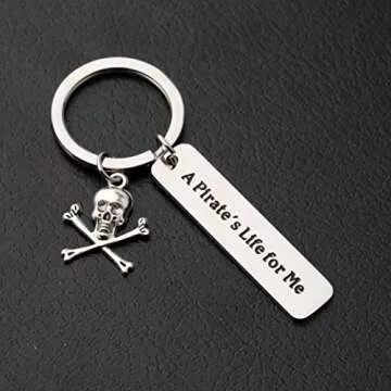 SEIRAA Pirate Keychain for Pirate Lovers - Skull Charm