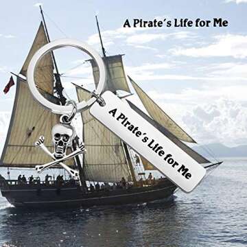 SEIRAA Pirate Keychain for Pirate Lovers - Skull Charm