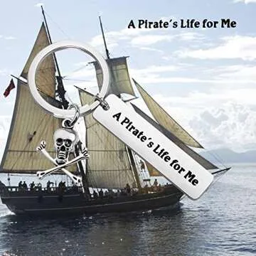 SEIRAA Pirate Keychain for Pirate Lovers - Skull Charm