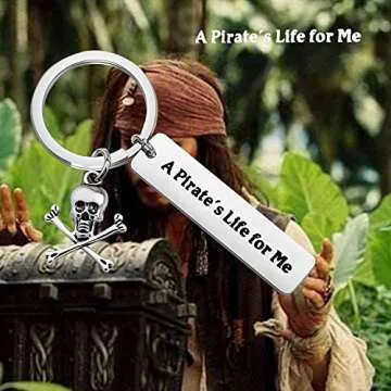 SEIRAA Pirate Keychain for Pirate Lovers - Skull Charm