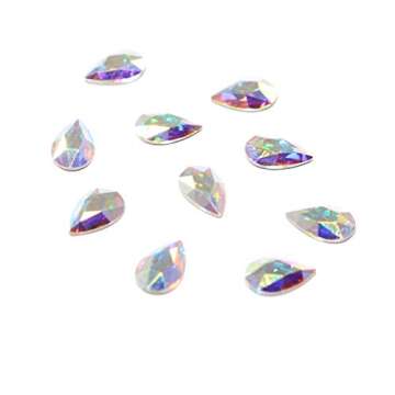 Swarovski 2303 Pear Flatbacks No-Hotfix 10 Pieces Crystal AB 8x5mm