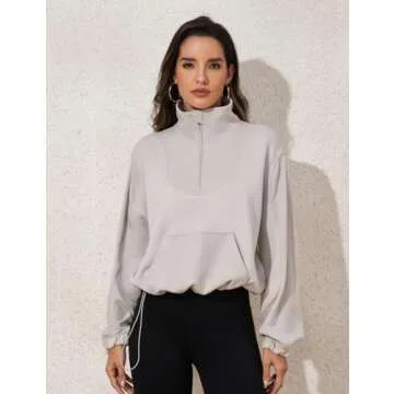 PrettyGuide Stylish Cropped Sweatshirt for Women