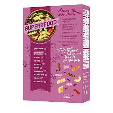 Cybele's Free To Eat Gluten-Free & Grain-Free Pasta, Superfood Purple, Rotini, High In Plant-Based P...