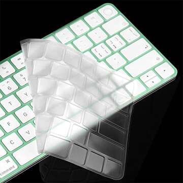 Keyboard Cover Skin for 2024 2023 2021 Apple iMac 24 inch Magic Keyboard M4 M3 Chip, iMac 24 inch/Ma...