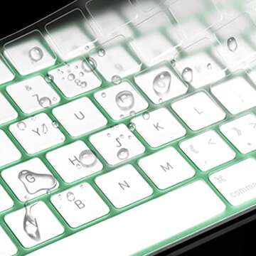 Keyboard Cover Skin for 2024 2023 2021 Apple iMac 24 inch Magic Keyboard M4 M3 Chip, iMac 24 inch/Mac Mini Accessories, Apple Magic Keyboard MK293LL/A A2449 & MK2A3LL/A A2450 Protector-Transparent