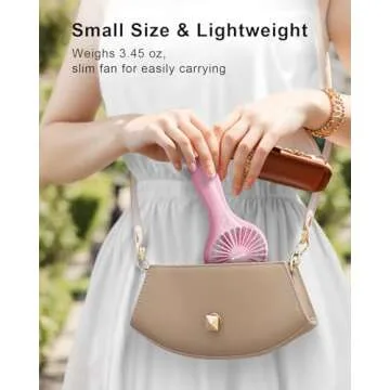 TriPole Mini Handheld Fan Portable & USB Rechargeable