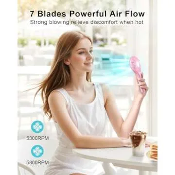 TriPole Mini Handheld Fan Portable & USB Rechargeable