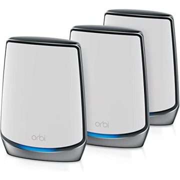 NETGEAR Orbi AX5700 Whole Home Tri-Band Mesh Wi-Fi 6 System (RBK843S) Router with 2 Satellite Extend...