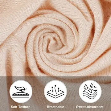 PHOGARY 4 Pcs Women Hijab Undercap, Islamic Muslim Under Hijab Cap Inner Under Scarf Hat Hijab Cap with Tie Back Closure Solid Color Underscarf Hijab Cap Turban Head Wraps for Women Chemo Sleep Cap(C)