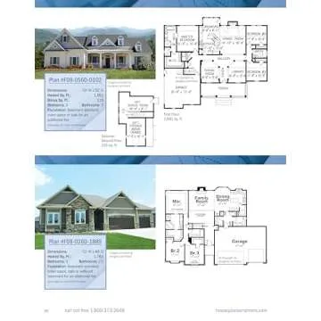 360+ Stunning 1-Story Home Plans in Full Color