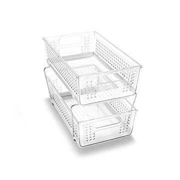 madesmart 2 Tier Multi-Purpose Slide-Out Storage Organizer - Clear