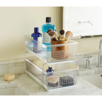 madesmart 2 Tier Organizer for Kitchen and Bathroom Storage