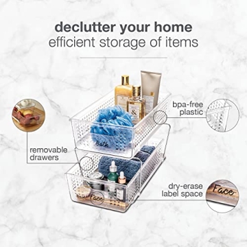 madesmart 2 Tier Organizer for Kitchen and Bathroom Storage