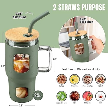 WINSA Eco-Friendly Glass Tumbler and Bottle Bundle