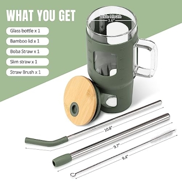 WINSA Eco-Friendly Glass Tumbler and Bottle Bundle