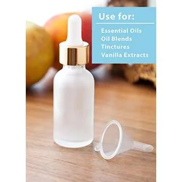 JUVITUS 1 oz Frosted Glass Boston Round Bottle with Dropper