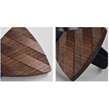 Elegant Red Wooden Bowtie and Accessories Set for Men