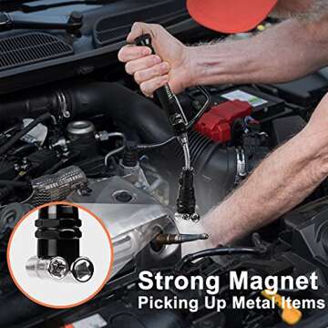 VEITORLD Gifts for Him Men Husband Valentines Day, Extendable Magnetic Flashlight, Telescoping Magne...