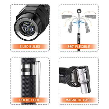 VEITORLD Magnetic Flashlight - Perfect Practical Gift