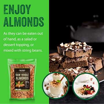 Raw Almond 32 oz (2 lbs) | Natural | Whole | Batch Tested Gluten & Peanut Free | No PPO | Non-GMO | ...