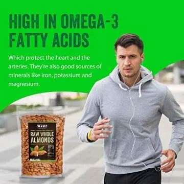 Raw Almond 32 oz (2 lbs) | Natural | Whole | Batch Tested Gluten & Peanut Free | No PPO | Non-GMO | No Herbicide | Healthy Protein boost | Premium Quality | Try the difference!!