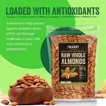 Raw Almond 32 oz (2 lbs) | Natural | Whole | Batch Tested Gluten & Peanut Free | No PPO | Non-GMO | No Herbicide | Healthy Protein boost | Premium Quality | Try the difference!!