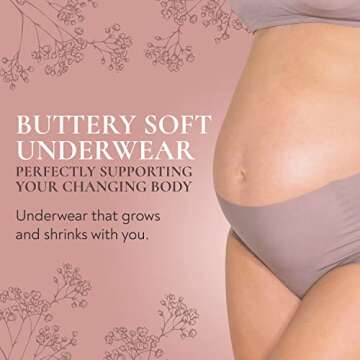 Maternity Story - Women's Pregnancy Maternity Underwear Seamless Panties, Buttery Soft No Show High ...