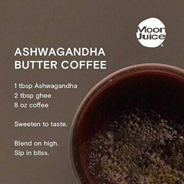Moon Juice Ashwagandha Juice Drink, 8 oz, 3.5 oz per serving, 3 servings per bottle