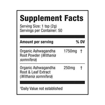 Moon Juice Ashwagandha Juice Drink, 8 oz, 3.5 oz per serving, 3 servings per bottle