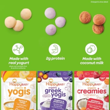 Happy Baby Yogis Freeze-Dried Yogurt Snacks Variety Pack
