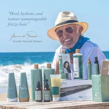 Agave Smoothing Haircare Trio with Shampoo, Conditioner & Healing Oil Treatment Hydrating & Frizz Control 3 fl oz/2 fl oz