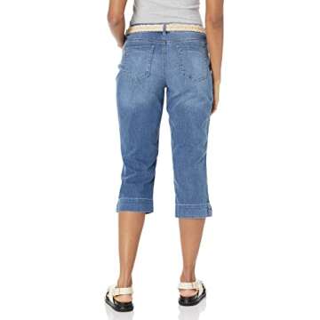 Gloria Vanderbilt Women's Mandie 5 Pocket Belted Capri, Biscayne, 10