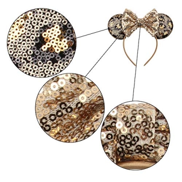 YanJie Mouse Ears - Glittery Headbands for Parties