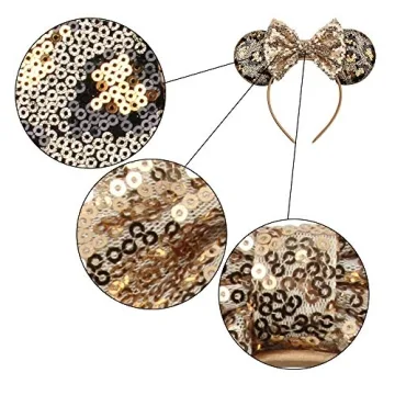 YanJie Mouse Ears - Glittery Headbands for Parties