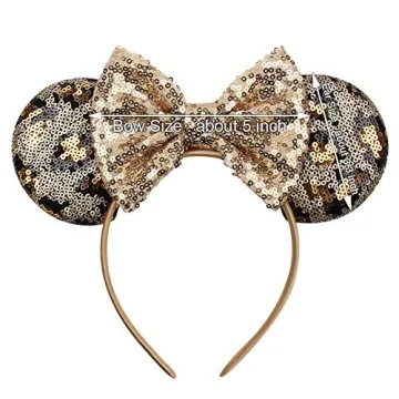 YanJie Mouse Ears - Glittery Headbands for Parties