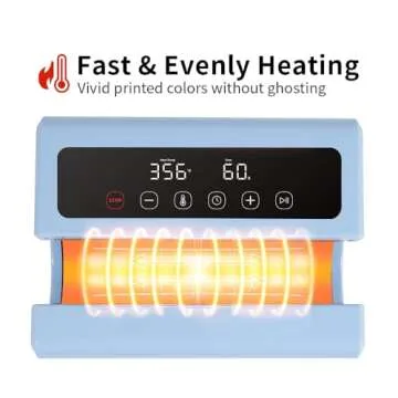 PYD Life 120 V Auto Tumbler Heat Press Machine 30 OZ 20 OZ Mug Heat Press Touch Screen Light Blue for 10-30 OZ Sublimation Straight Tumblers Cups Mugs Bottles Printing