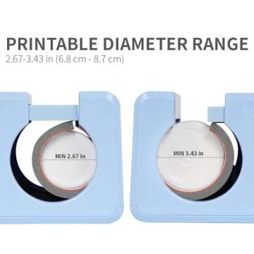 PYD Life 120 V Auto Tumbler Heat Press Machine 30 OZ 20 OZ Mug Heat Press Touch Screen Light Blue for 10-30 OZ Sublimation Straight Tumblers Cups Mugs Bottles Printing