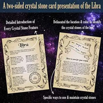 Faivykyd Libra Crystal Birthday Gift Ideas, Zodiac Sign Stones to Complement The Birthstone, Natural Healing Crystals with Horoscope Box Set, Spiritual Astrology Gifts for Women Men Friends