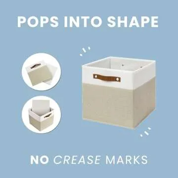 OrganiHaus 13x13 Storage Bins Set of 4 - Stylish & Durable