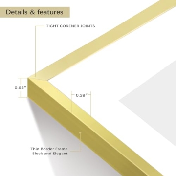 Golden State Art 16x24 Picture Frame Set - 3 Gold Frames