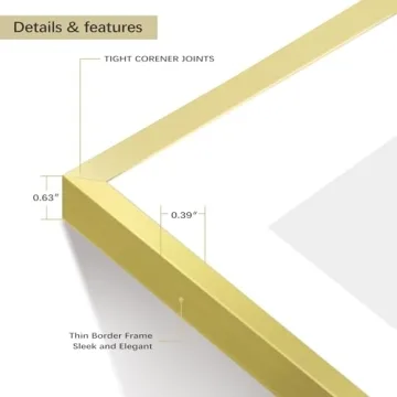 Golden State Art 16x24 Picture Frame Set - 3 Gold Frames