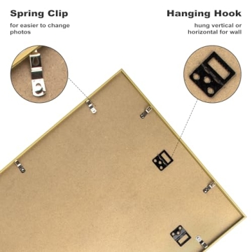 Golden State Art 16x24 Picture Frame Set - 3 Gold Frames