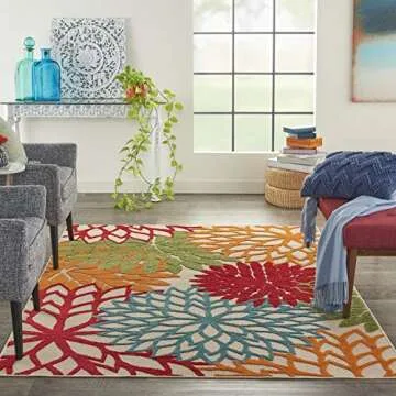 Nourison Aloha Indoor/Outdoor Rug - Tropical Design 3x5