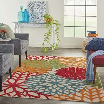 Nourison Aloha Indoor/Outdoor Rug - Tropical Design 3x5