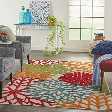 Nourison Aloha Indoor/Outdoor Rug - Tropical Design 3x5