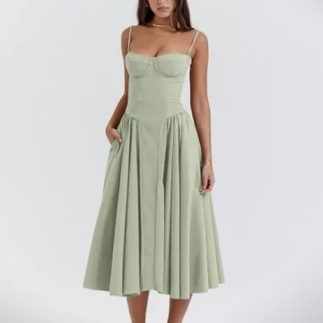 Floral Corset Dress for Women Elegant Midi Cocktail Dress