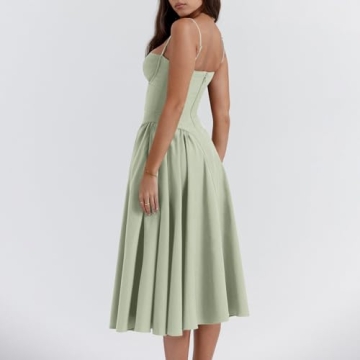 Floral Corset Dress for Women Elegant Midi Cocktail Dress