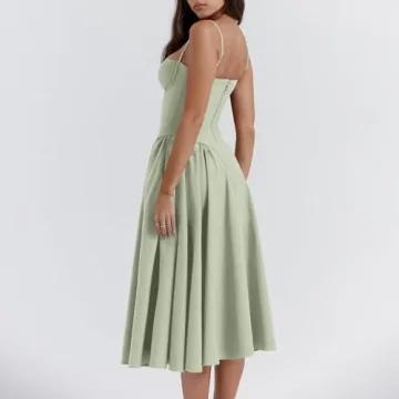 Floral Corset Dress for Women Elegant Midi Cocktail Dress